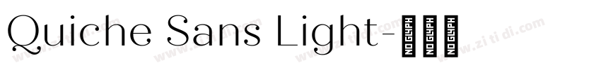 Quiche Sans Light字体转换